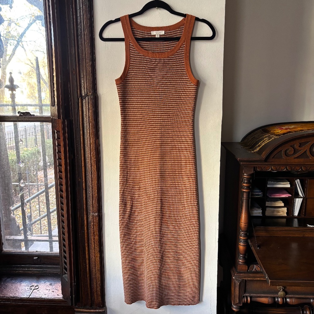 NWOT All:Row Striped Bodycon Maxi Dress